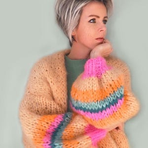 English Knit pattern - MYPZ basic chunky cardigan (ENG)