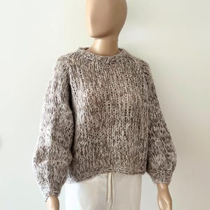 Hand-knit sweater from alpaca wool